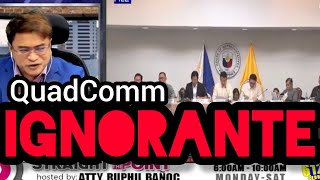 PART 2  QUADCOMM MEMBERS MGA IGNORANTE CONG ACE BARBERS HALATANG IRO NI CONG ROMUALDEZ [upl. by Dowell754]