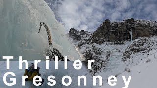 Thriller 92 Cascade de glace Gressoney la Trinité Vallée d Aoste montagne alpinisme [upl. by Adnalohs]