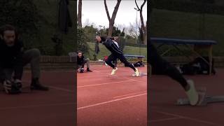 Marcell Jacobs slow motion block start technique worldchampion trackandfield blockstart shorts [upl. by Mathur]