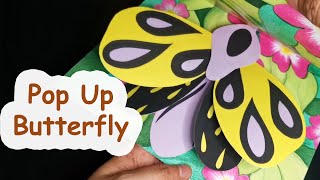 Pop Up IllustrationArt  a tutorial how to make a pop up butterfly [upl. by Euqilegna]