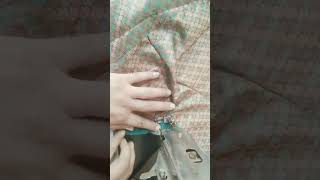 Neck pa fabric lagane ka tarika shortvideo fashion [upl. by Solraced]