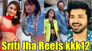 Khatron ke khiladi 12 Sriti Jha Reels 😱 Reaction  kkk12 [upl. by Hentrich]