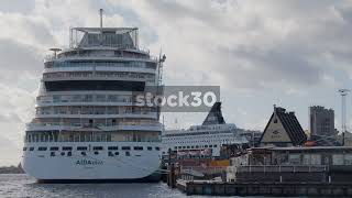 Aida Diva Cruise Ship Docked In Fjord Oslo Norway [upl. by Hudson]