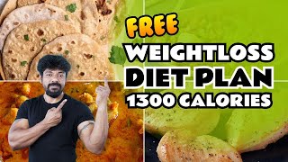 Weight Loss diet plan  Diet plan for fat loss  1300 Calories quick weight loss diet plan  Day 27 [upl. by Koy173]