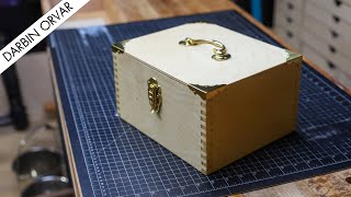 How To Make a SuperStrong Plywood Box w Box Joints and Brass Details [upl. by Hector336]