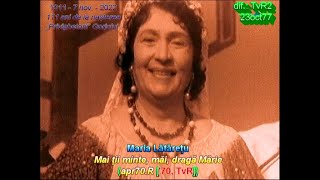 Maria Lătărețu  Mai ții minte măi dragă Mărie apr70R 70 în TvR [upl. by Neivad]