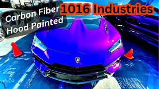 How to Mask and Paint  1016 Industries Hood Lamborghini Urus NOT A VINYL WRAP PPG Paint [upl. by Odlonra638]