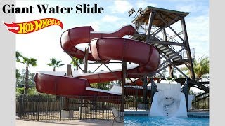 Hot Wheels Super Water Slide 250 Cars pool day [upl. by Sualocin]