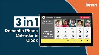 Lumin One Touch  Dementia Phone Calendar amp Clock [upl. by Harrow]