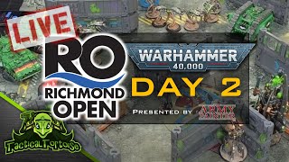 🔴Richmond Open  40k Grand Tournament  Day 2  Live Warhammer 40k Tournament Coverage [upl. by Mor913]