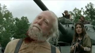 The Walking Dead Hershel Death Scene HD [upl. by Ahsitruc]