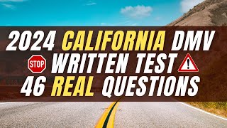 2024 California DMV Practice Test Set 1  46 Real Permit Test Questions  CA DMV Practice Test [upl. by Hannasus]