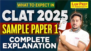 CLAT 2025 Official Sample Paper Analysis  Complete Explanation  CLAT 2025 Paper  Must Watch [upl. by Ydnahs831]