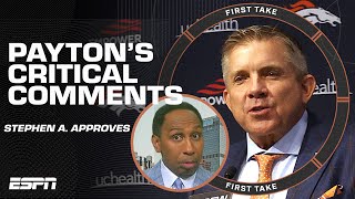 Stephen A supports Sean Payton for calling out Nathaniel Hackett amp Russell Wilson 🗣️  First Take [upl. by Hooge]