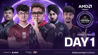 AMD Presents UE India Rising Series 2024 BGMI  Week 1 Finals Day1 Ft iqoosoul godlike [upl. by Okiman]