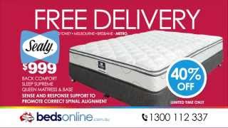 BedsOnline Sealy Sleep Supreme Sale TV Ad 30 Sec [upl. by Kirst836]