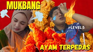 MUKBANG AYAM RICHEESE TERPALING PEDAS DI MALAYSIA  KITORANG HAMPIF MASUK HOSPITAL [upl. by Aihtak691]