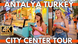 ANTALYA TURKEY 2023 CITY CENTERBAZAARKALEİÇİOLD TOWN 13 SEPTEMBER WALKING TOUR  4K UHD 60FPS [upl. by Sofia]