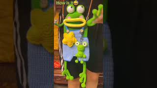 💯Easy crochet bag  Crochet frog shorts shortvideo handmade craft diycroche easybag diy [upl. by Dermot]