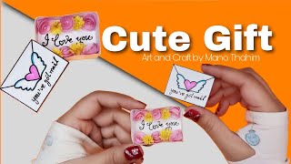 Cute Gift Ideas 🎁  Diy ideas  gift box  paper craft  Cute Mini gift box  Easy Present Idea 🥰 [upl. by Doris]