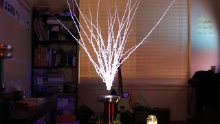 QCW Tesla Coil 200V Preliminary Test 2 [upl. by Asina]