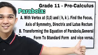 PreCalculus  Conic Section  Parabola [upl. by Lasky]