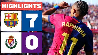 FC BARCELONA 7  0 REAL VALLADOLID CF  RESUMEN LALIGA EA SPORTS [upl. by Gignac]