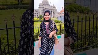 Pankhi ❤️😜 Bangalore Vidhan sabhaviralvideo youtubeshorts shortvideo love [upl. by Stacee84]