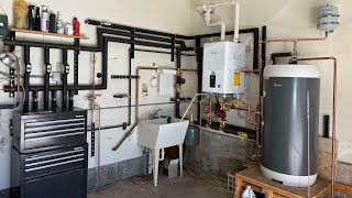 25 day Navien Firetube boiler and sidearm tank install [upl. by Mercuri]