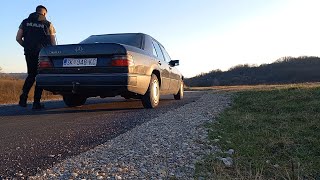 Mercedes Benz w124 300d OM606 Straight pipe exhaust sound [upl. by Dorita]