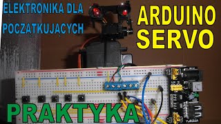 Arduino servo switch  ruchoma głowa robota Podstawy z programowania arduino [upl. by Reifnnej]