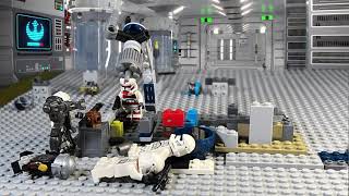 Lego Star Wars Clone Wars Clone Troopers vs Battle Droids Stop Motion Animation [upl. by Yaj]