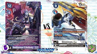 DIGIMON TCG Three Musketeers Purple vs Omnimon RedBlue [upl. by Yraccaz]