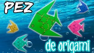 ORIGAMI o papiroflexia para niños  Cómo hacer un PEZ de papel [upl. by Waldron675]