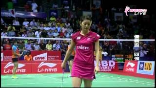 SF indjpn wd1  J Gutta A Ponnappa v Matsutomo M Takahashi A  2014 Uber Cup [upl. by Okiruy]