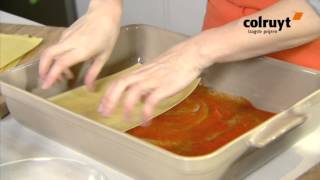 Recept Zeevruchtenlasagne met paprikacoulis  Colruyt [upl. by Lorrimor]