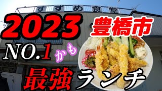 【デカ盛り】豊橋市№１かも、激安ヤバいランチ発見すずめ食堂＆有楽製菓ブラックサンダー [upl. by Eadie]