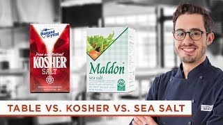 Whats the Difference Between Kosher Salt Table Salt and Sea Salt [upl. by Christianson]