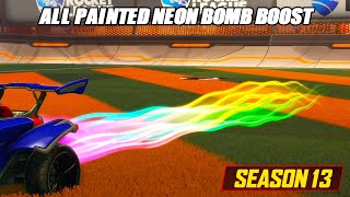 Showcasing All NEW Rocket Pass Boost quotNEON BOMBquot  Rocket League Season 13 Update [upl. by Aniala]