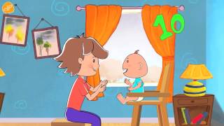 Counting Song for Babies and Toddlers  0 5 10 slow by ELF Learning [upl. by Auvil838]