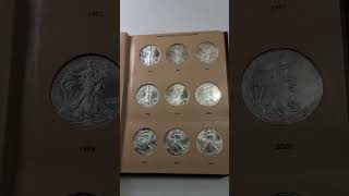 19862019 Silver Eagle 34 Coin Set in Dansco Album [upl. by Camarata]