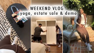 WEEKEND VLOG pregnancy yoga estate sales amp demo  XO MaCenna Vlogs [upl. by Hyozo341]