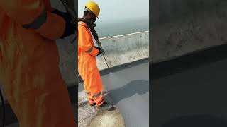 Spray applied polyurethane Waterproofing membrane  Bridge waterproofing  Conipur M 800 [upl. by Drawd]