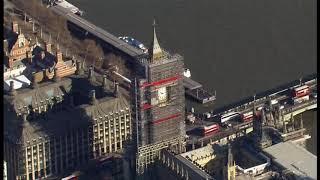 Big Bens tower revealed again as scaffolding removed UK  BBC London News  7th October 2019 [upl. by Lorimer]