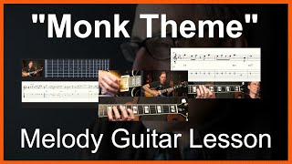 quotMonk Themequot Jeff Beal Melody Guitar Lesson [upl. by Reginald]