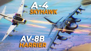 A4 Skyhawk Vs AV8B Harrier Falklands War Dogfight  DCS [upl. by Matteo996]