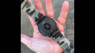 Hemsuts new heavy duty nylon strap in camo pattern for Garmin casual and powerful [upl. by Mozelle]