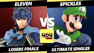 4o4 Weekly Smash 15 LOSERS FINALS  Eleven Marth Vs Spickles Luigi Smash Ultimate  SSBU [upl. by Audres]