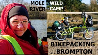 Bikepacking on a Brompton  Wild Camp  Mole River mini adventure  look how lovely Leatherhead is [upl. by Zetnahs]