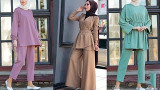 stylish turkish dresses designs with hijab😍😍 [upl. by Aisac]